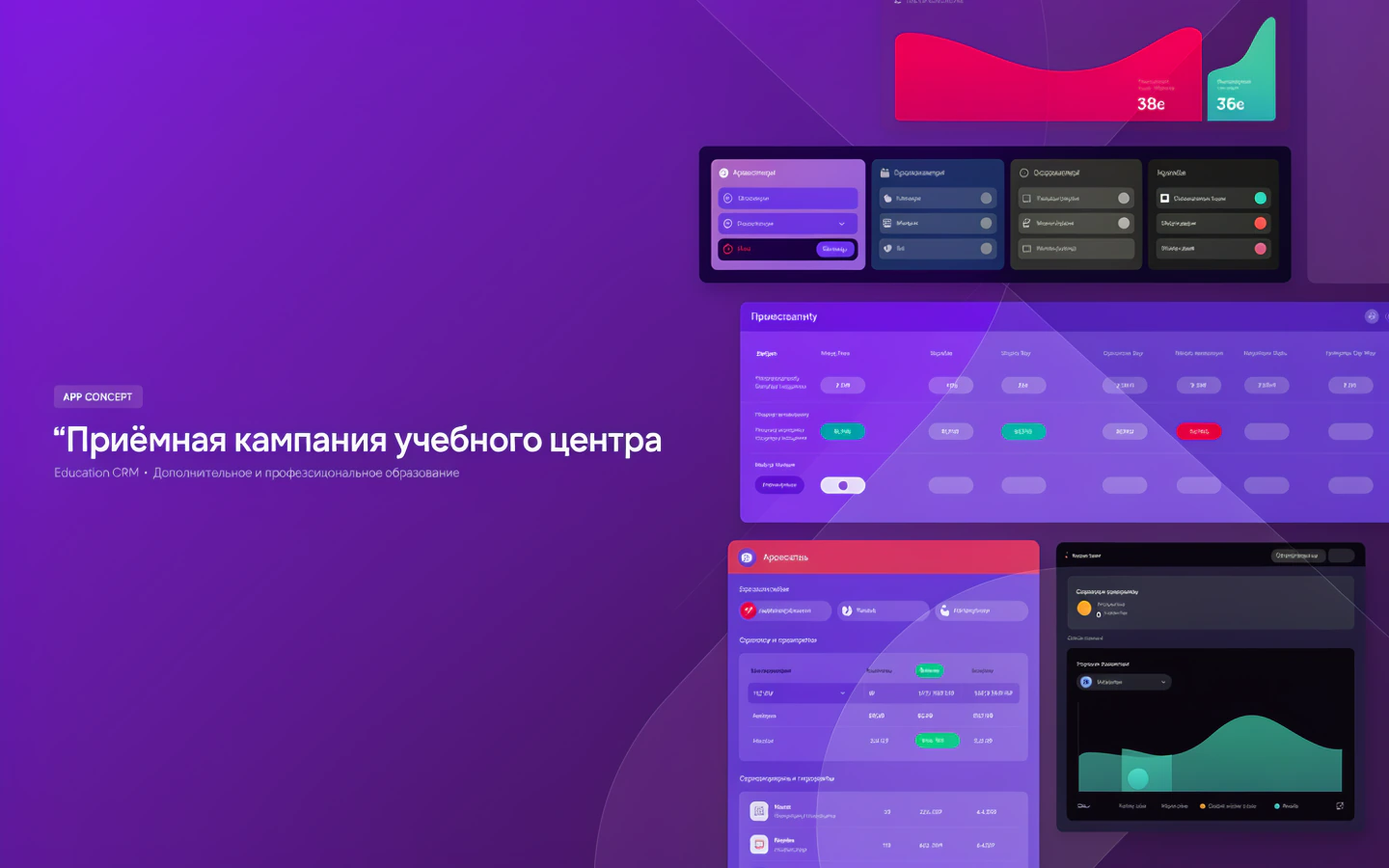 Презентационная концепция интерфейса проекта «Приёмная кампания учебного центра»