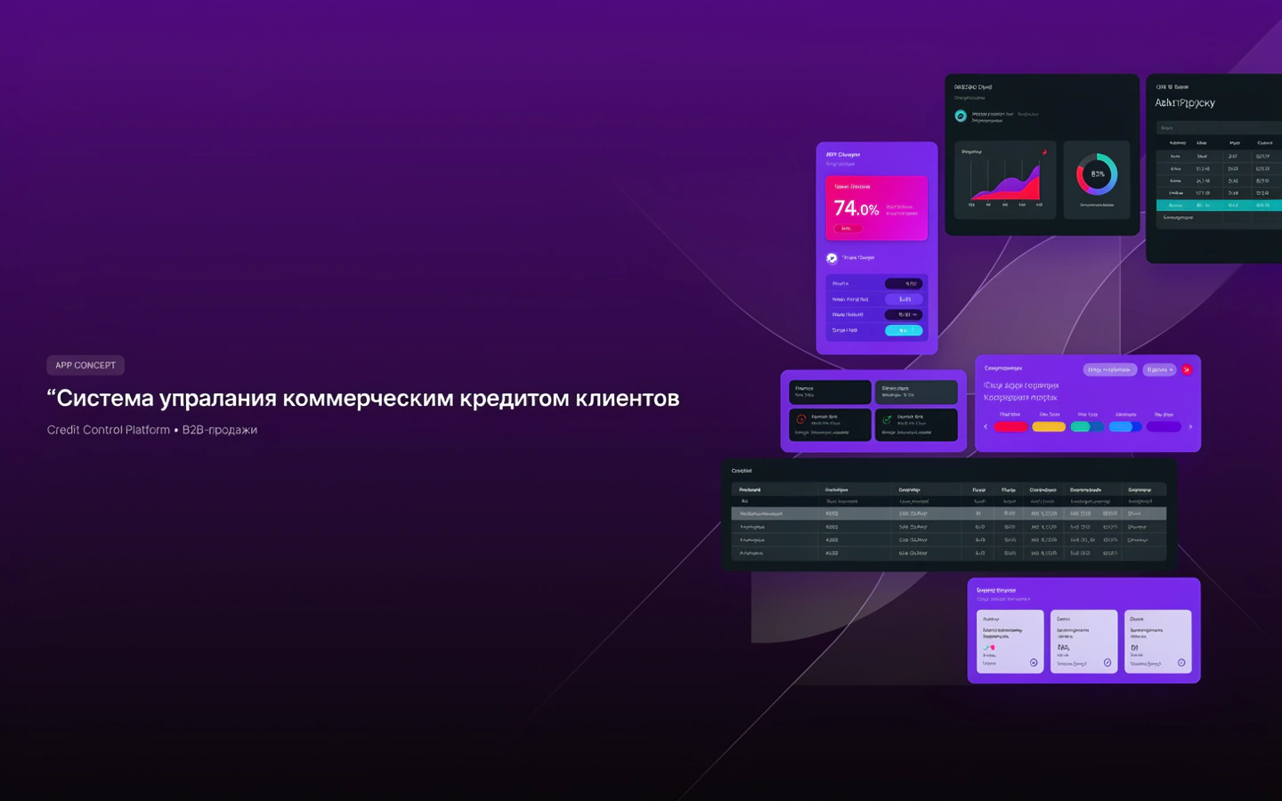 Презентационная концепция интерфейса проекта «Система управления коммерческим кредитом клиентов»