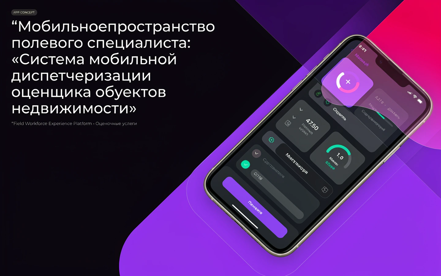Презентационная концепция интерфейса проекта «Мобильное пространство полевого специалиста: «Система мобильной диспетчеризации оценщика объектов недвижимости»»