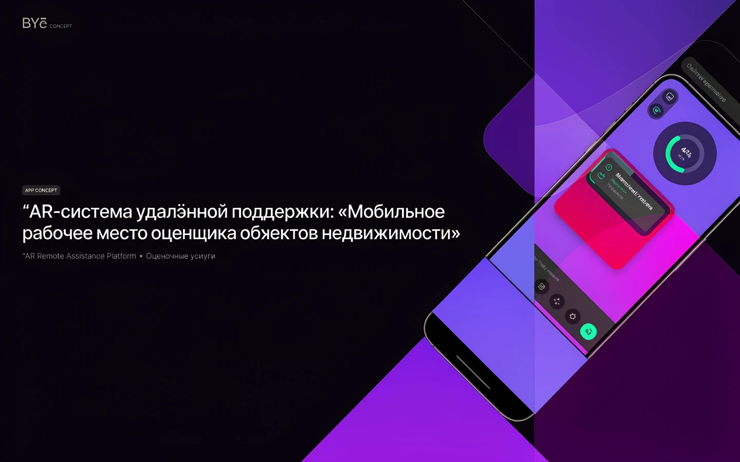 Презентационная концепция интерфейса проекта «AR-система удалённой поддержки: «Мобильное рабочее место оценщика объектов недвижимости»»