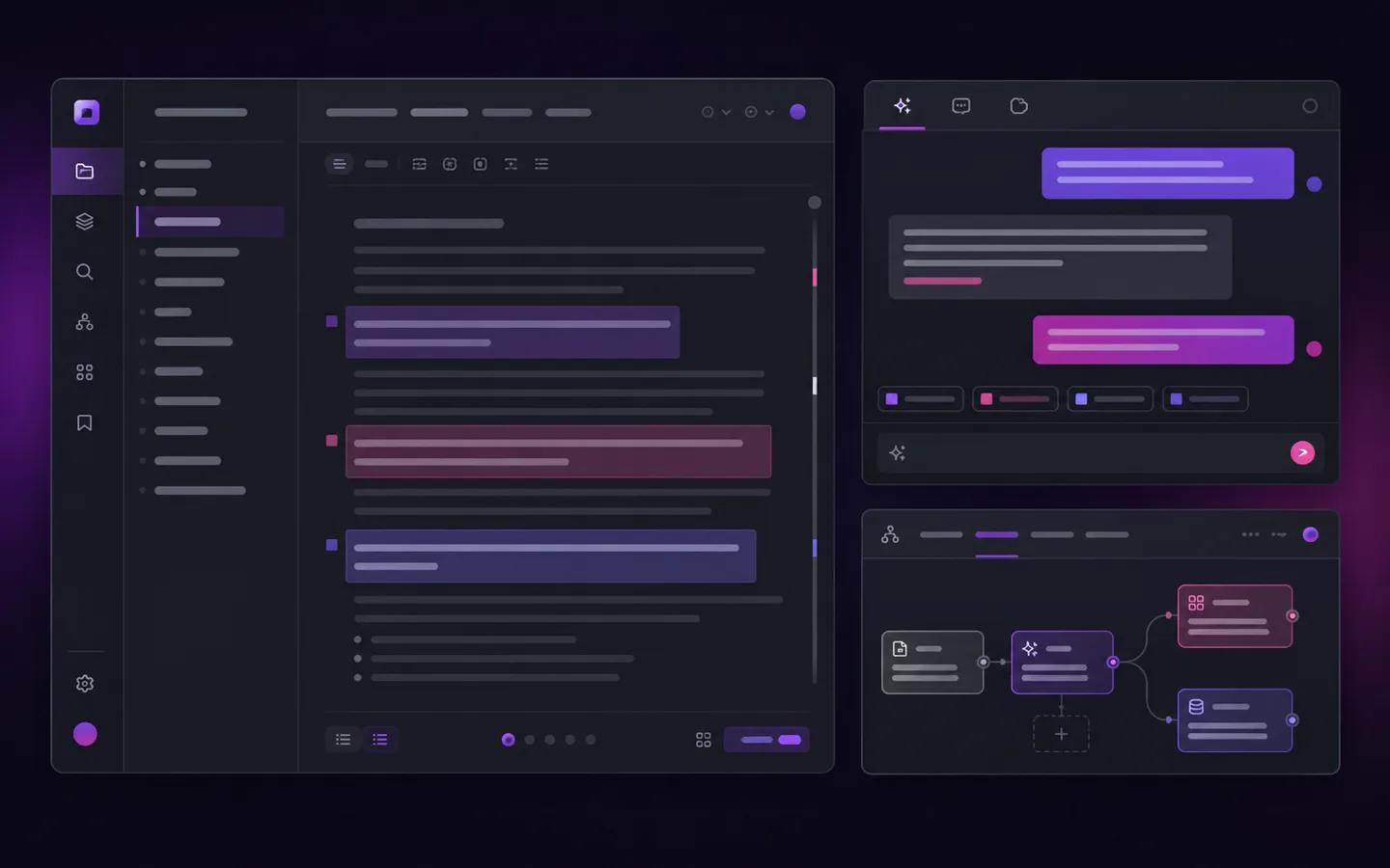 Визуальная концепция AI-интерфейса для Byte.Team Labs