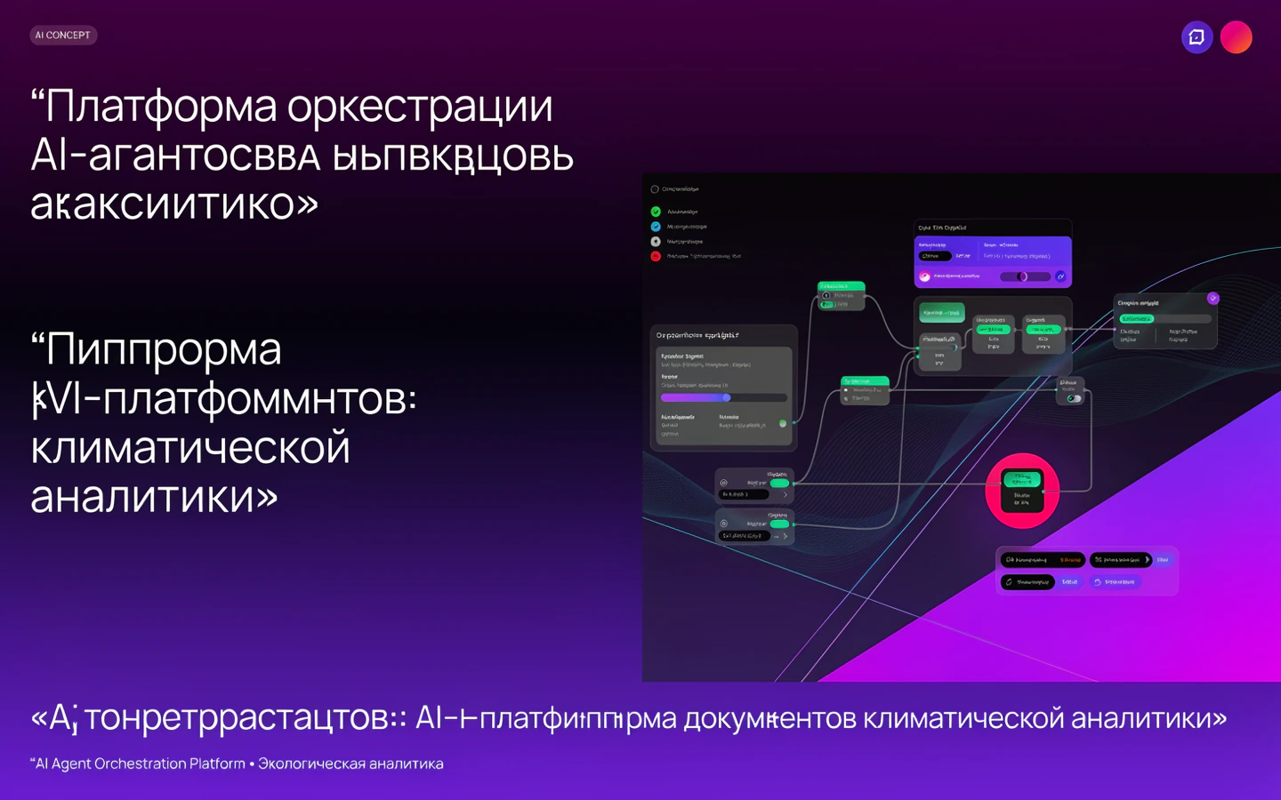 Презентационная концепция интерфейса проекта «Платформа оркестрации AI-агентов: «AI-платформа документов климатической аналитики»»
