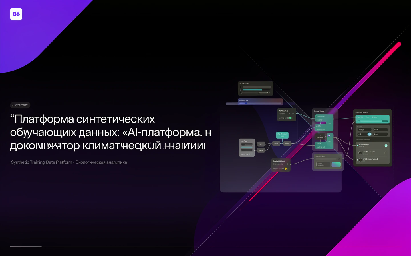 Презентационная концепция интерфейса проекта «Платформа синтетических обучающих данных: «AI-платформа документов климатической аналитики»»