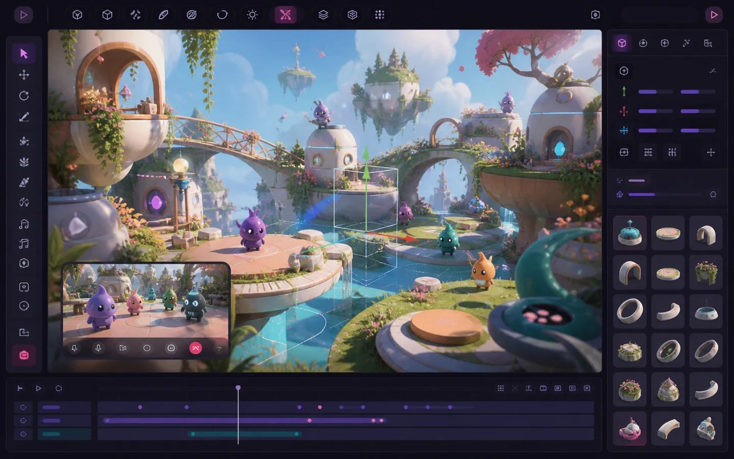 Визуальная концепция платформы Creator Worlds