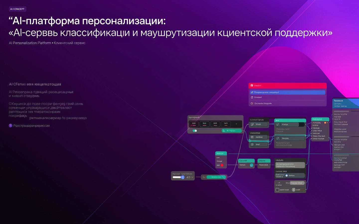 Презентационная концепция интерфейса проекта «AI-платформа персонализации: «AI-сервис классификации и маршрутизации клиентской поддержки»»