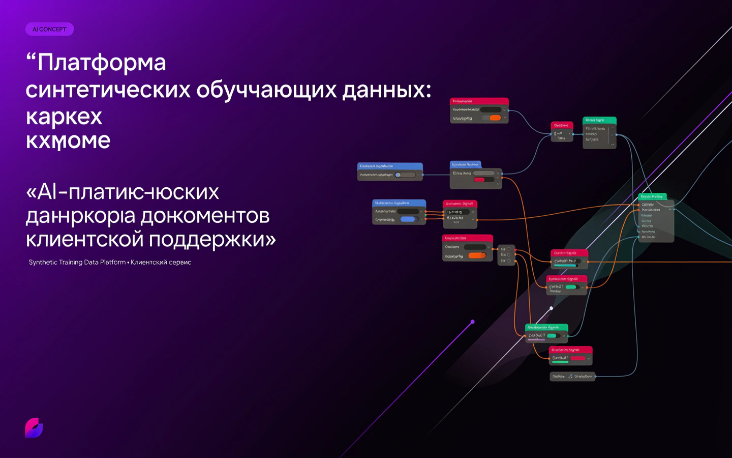 Презентационная концепция интерфейса проекта «Платформа синтетических обучающих данных: «AI-платформа документов клиентской поддержки»»