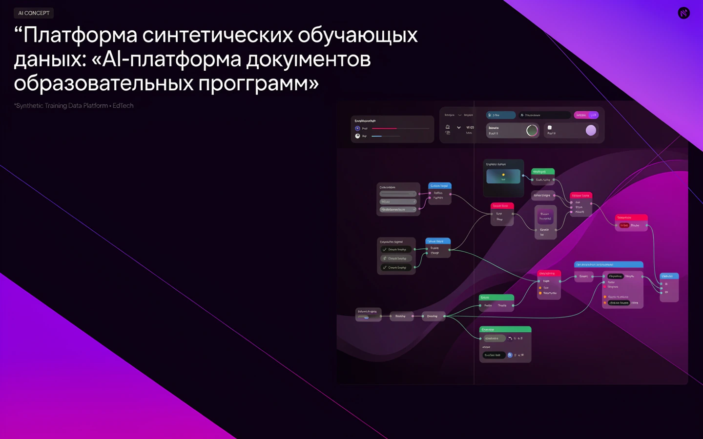 Презентационная концепция интерфейса проекта «Платформа синтетических обучающих данных: «AI-платформа документов образовательных программ»»