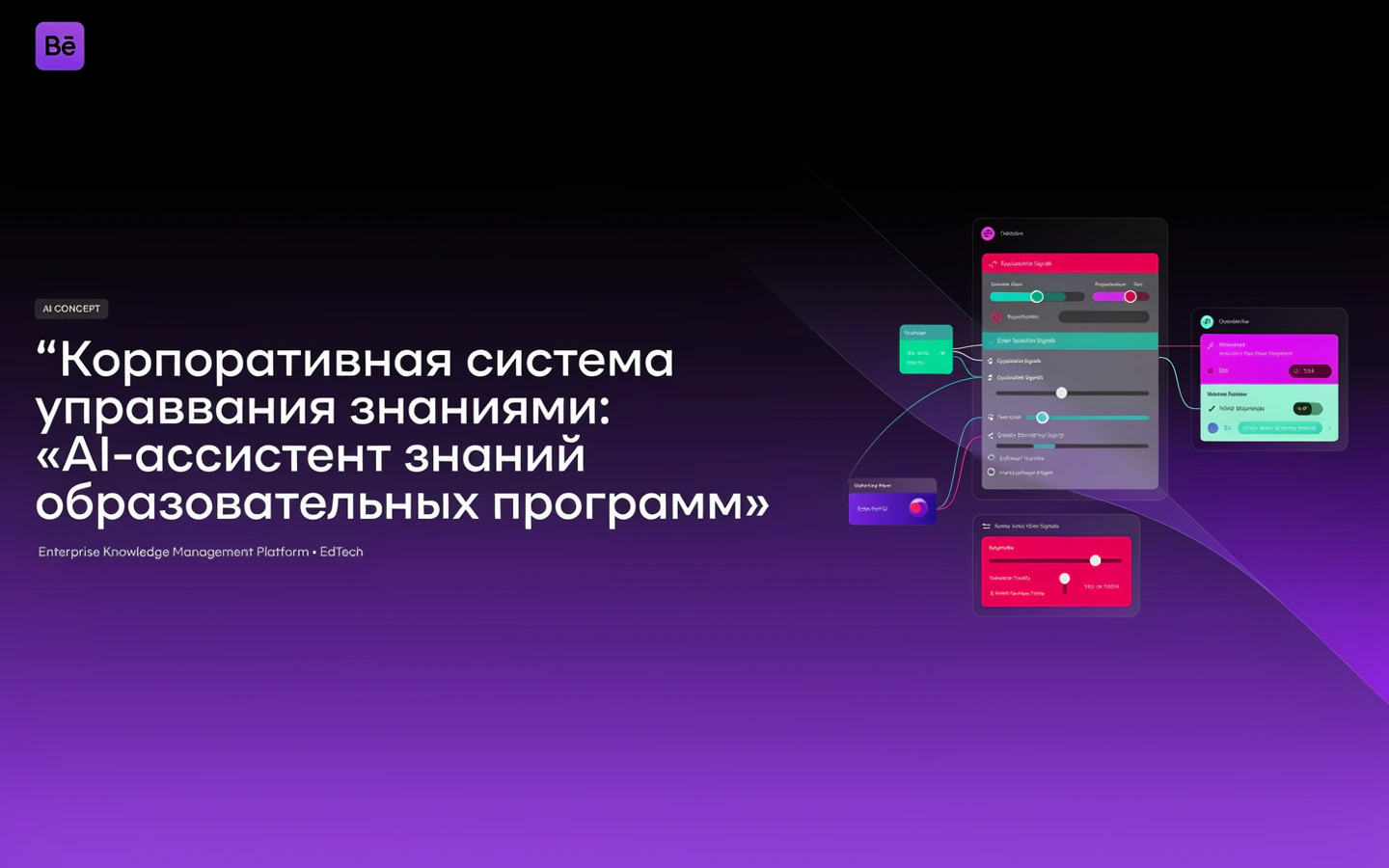 Презентационная концепция интерфейса проекта «Корпоративная система управления знаниями: «AI-ассистент знаний образовательных программ»»