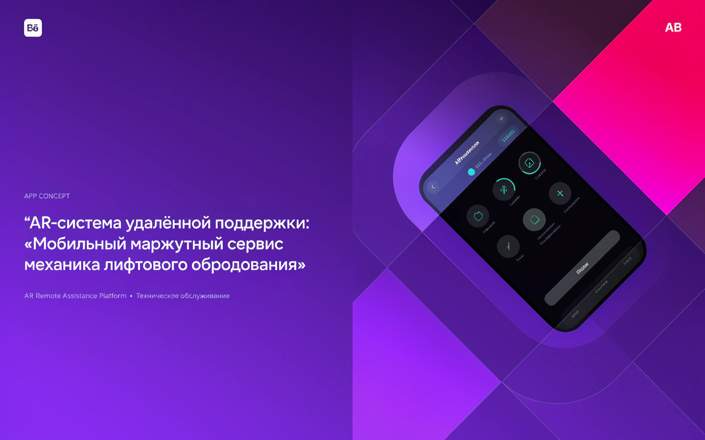 Презентационная концепция интерфейса проекта «AR-система удалённой поддержки: «Мобильный маршрутный сервис механика лифтового оборудования»»