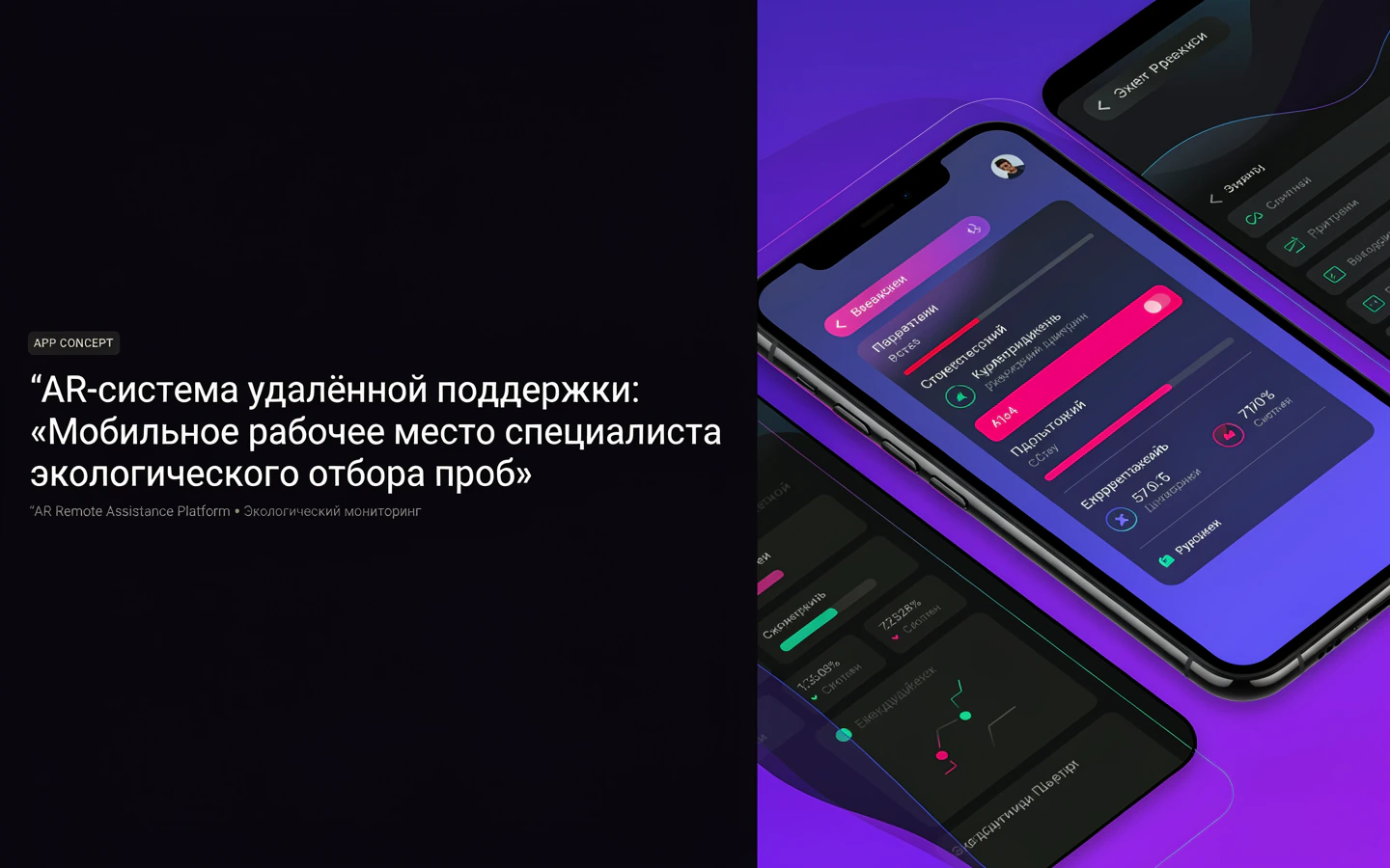 Презентационная концепция интерфейса проекта «AR-система удалённой поддержки: «Мобильное рабочее место специалиста экологического отбора проб»»