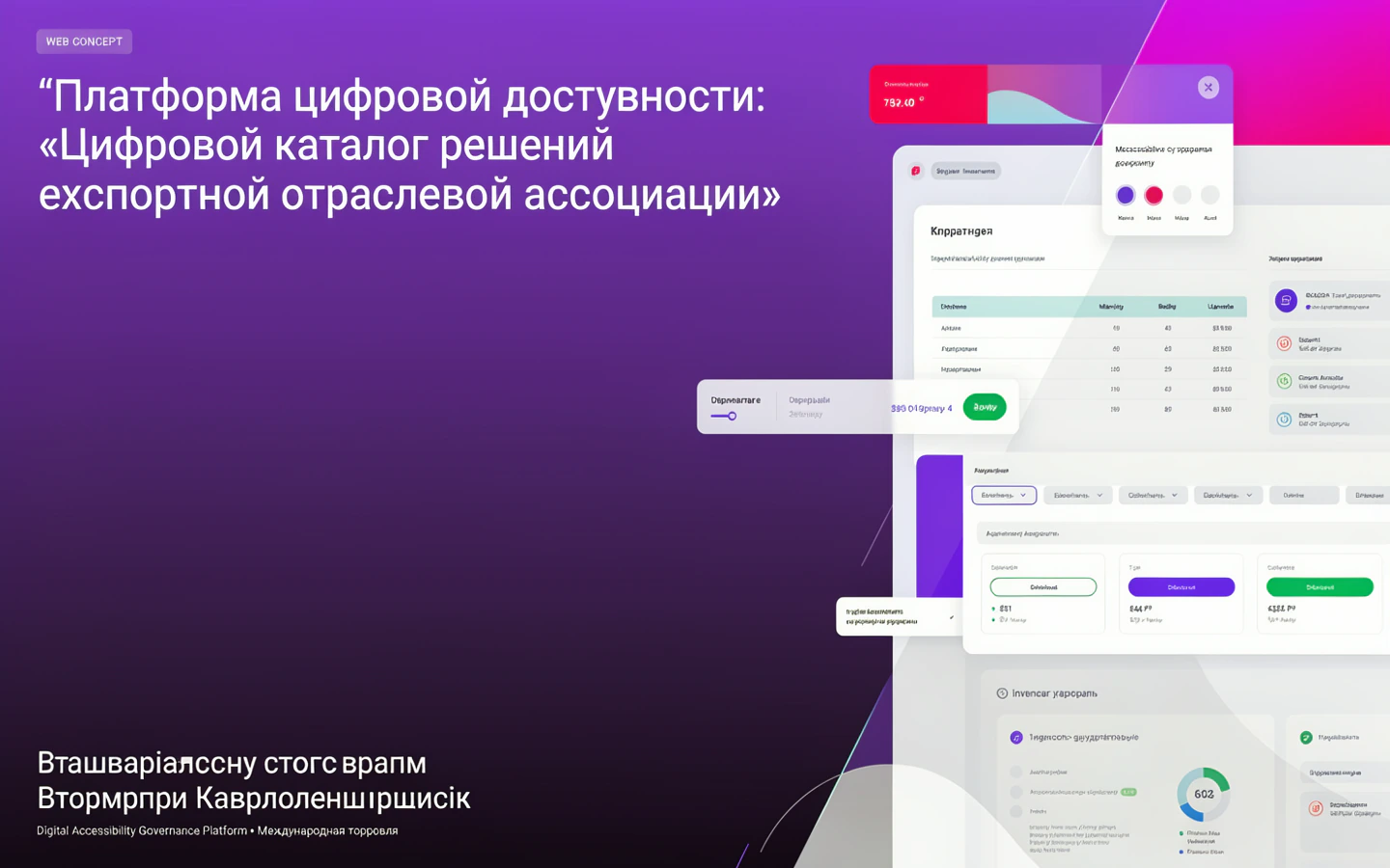 Презентационная концепция интерфейса проекта «Платформа цифровой доступности: «Цифровой каталог решений экспортной отраслевой ассоциации»»