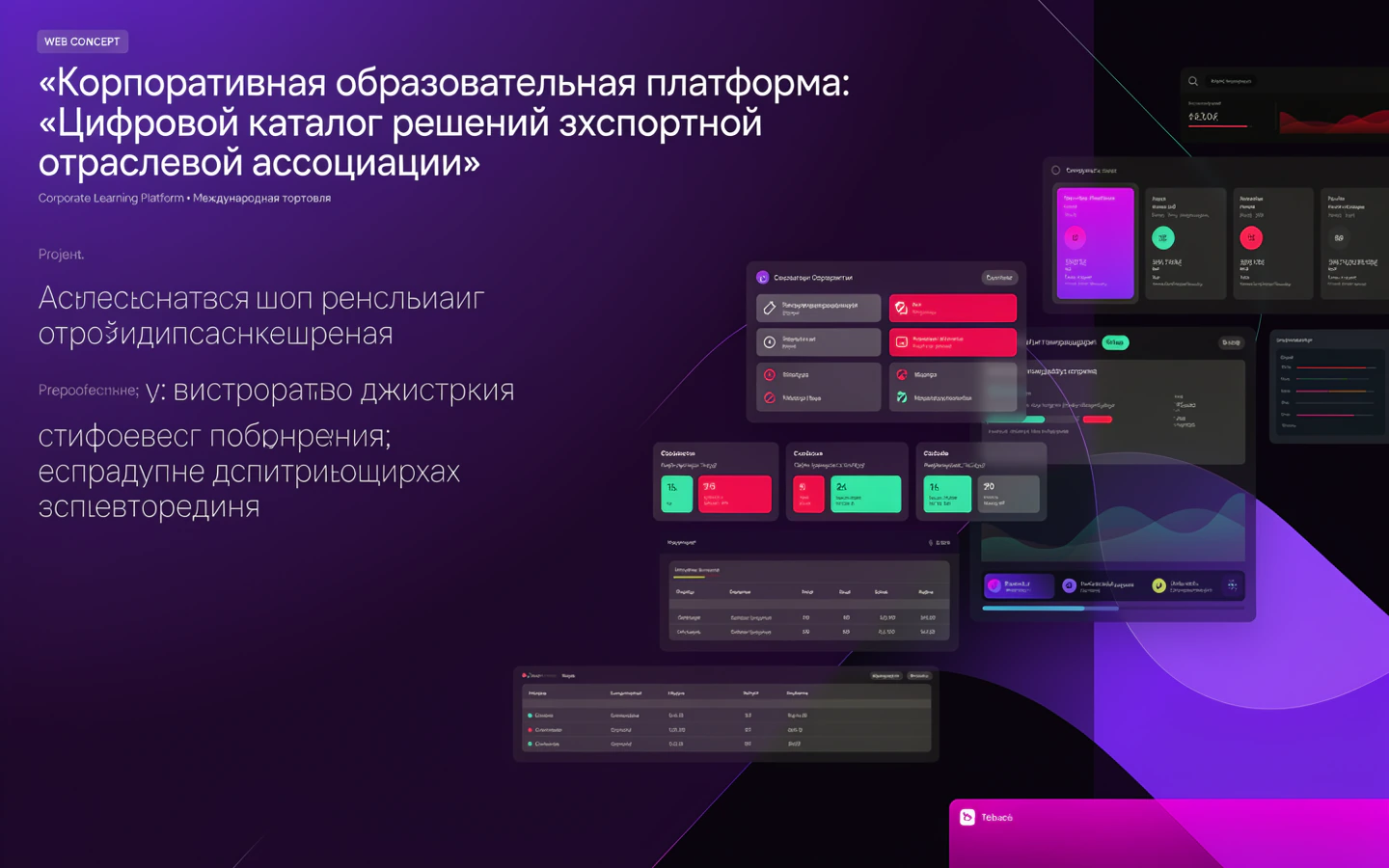 Презентационная концепция интерфейса проекта «Корпоративная образовательная платформа: «Цифровой каталог решений экспортной отраслевой ассоциации»»