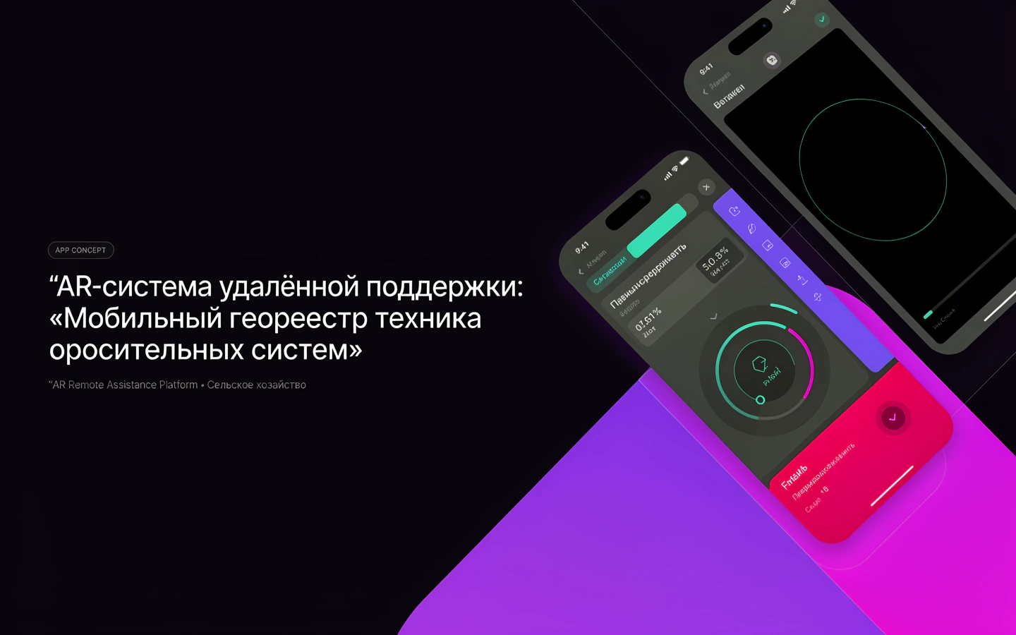 Презентационная концепция интерфейса проекта «AR-система удалённой поддержки: «Мобильный геореестр техника оросительных систем»»