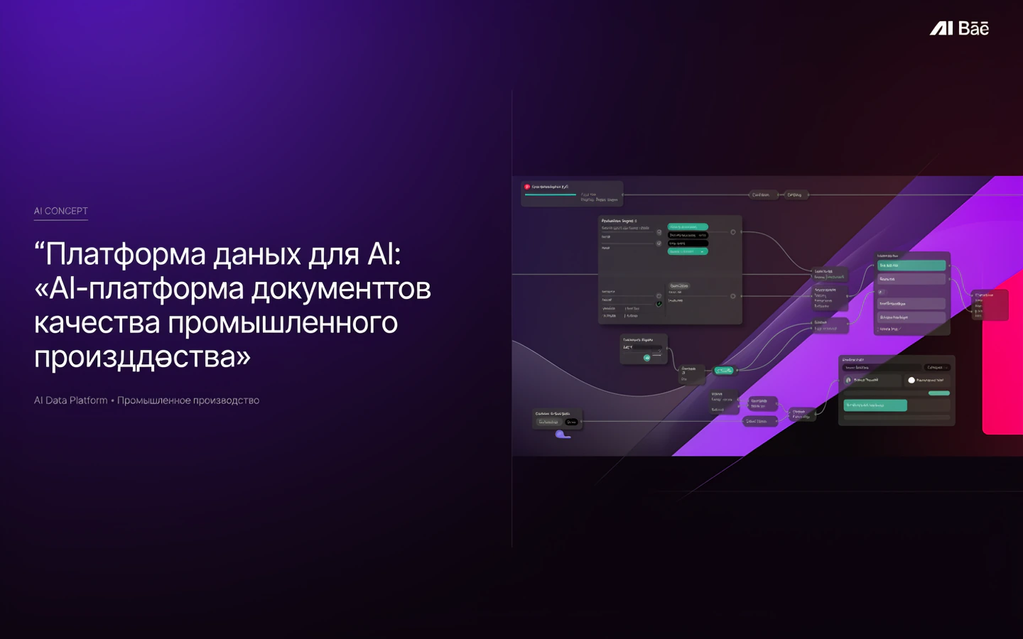 Презентационная концепция интерфейса проекта «Платформа данных для AI: «AI-платформа документов качества промышленного производства»»
