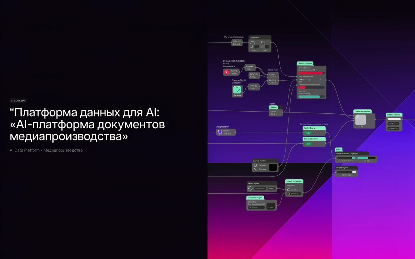 Презентационная концепция интерфейса проекта «Платформа данных для AI: «AI-платформа документов медиапроизводства»»