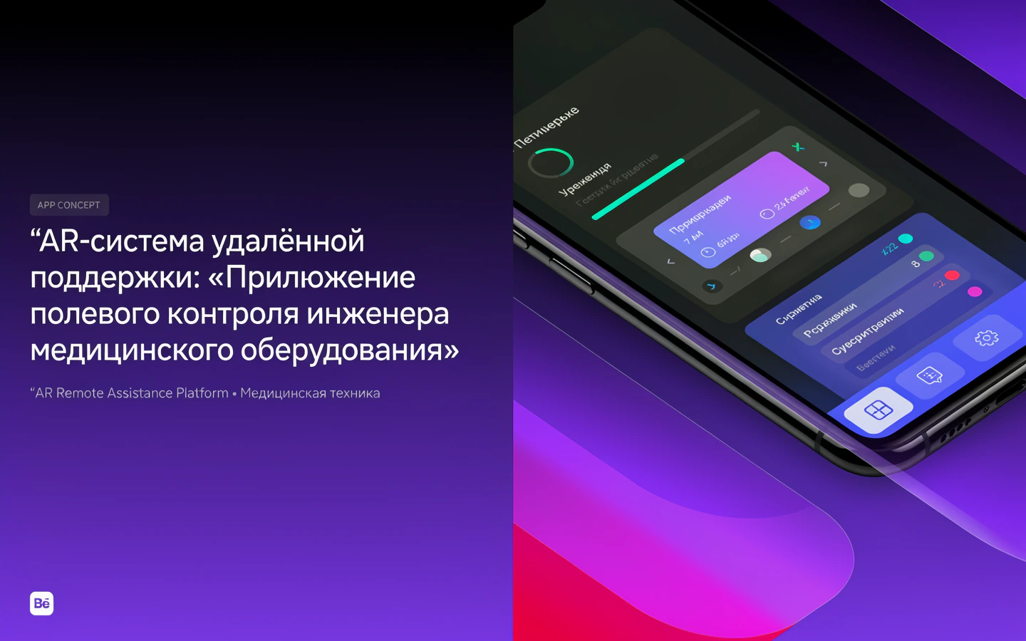 Презентационная концепция интерфейса проекта «AR-система удалённой поддержки: «Приложение полевого контроля инженера медицинского оборудования»»