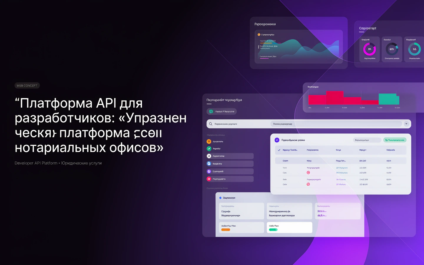 Презентационная концепция интерфейса проекта «Платформа API для разработчиков: «Управленческая платформа сети нотариальных офисов»»