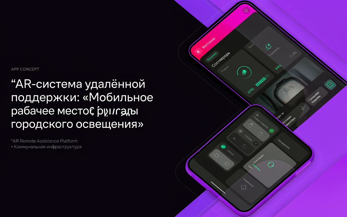 Презентационная концепция интерфейса проекта «AR-система удалённой поддержки: «Мобильное рабочее место бригады городского освещения»»
