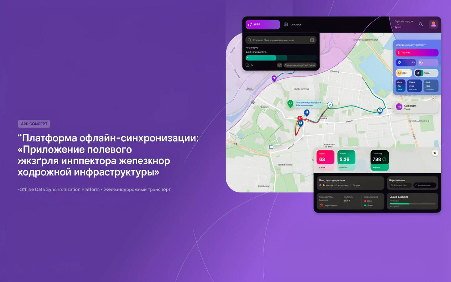 Презентационная концепция интерфейса проекта «Платформа офлайн-синхронизации: «Приложение полевого контроля инспектора железнодорожной инфраструктуры»»