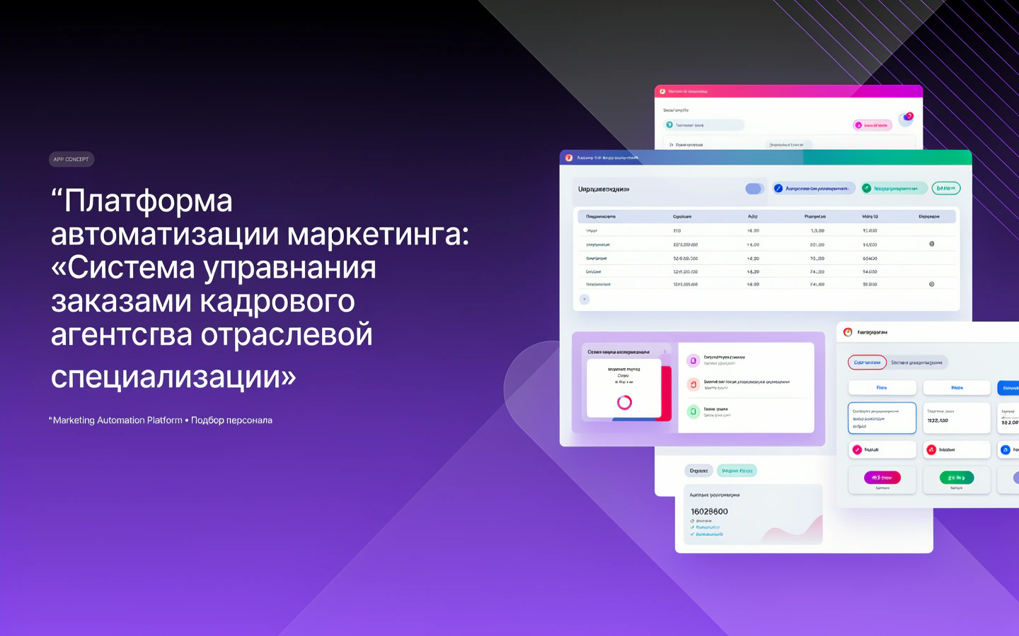 Презентационная концепция интерфейса проекта «Платформа автоматизации маркетинга: «Система управления заказами кадрового агентства отраслевой специализации»»