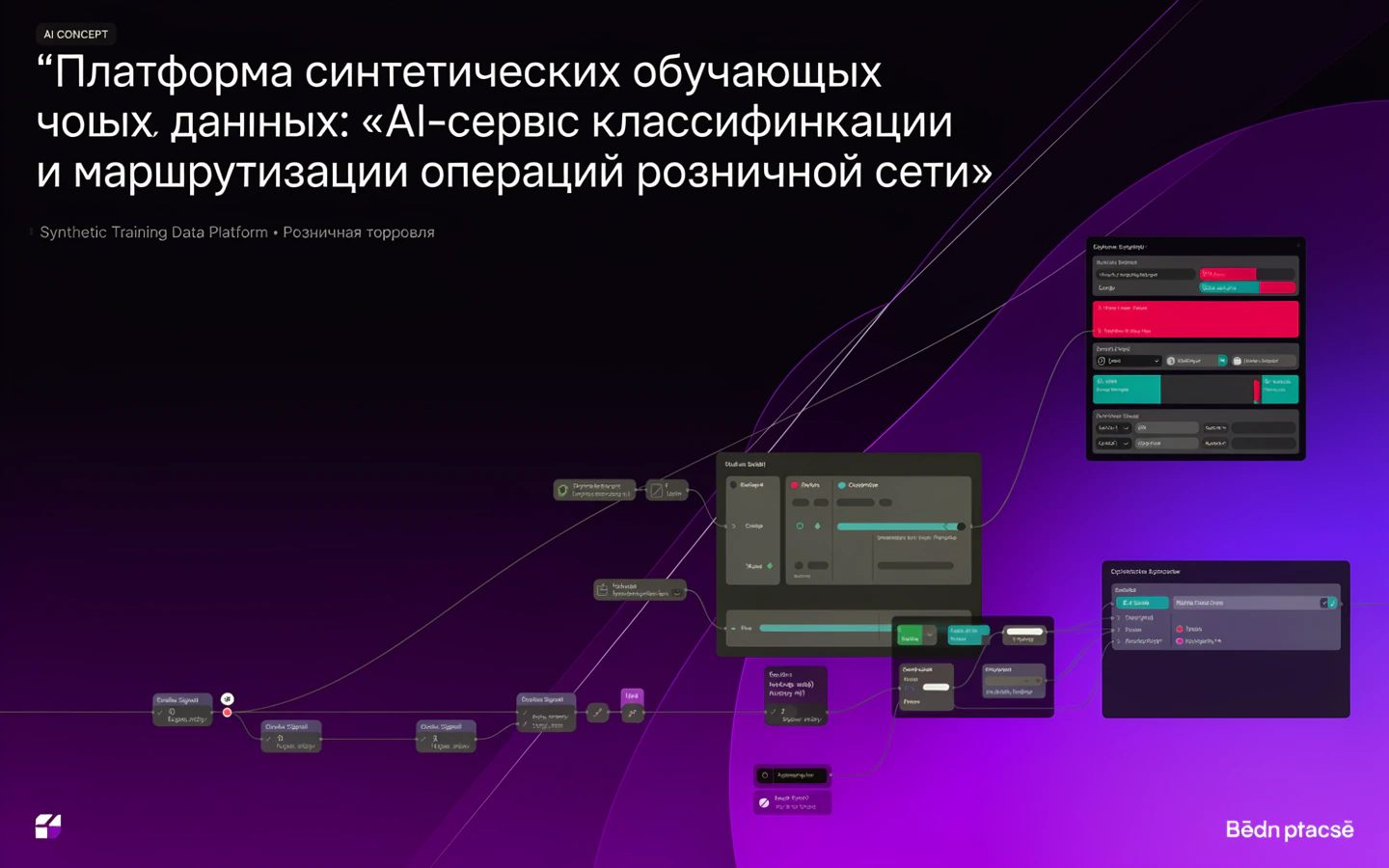 Презентационная концепция интерфейса проекта «Платформа синтетических обучающих данных: «AI-сервис классификации и маршрутизации операций розничной сети»»