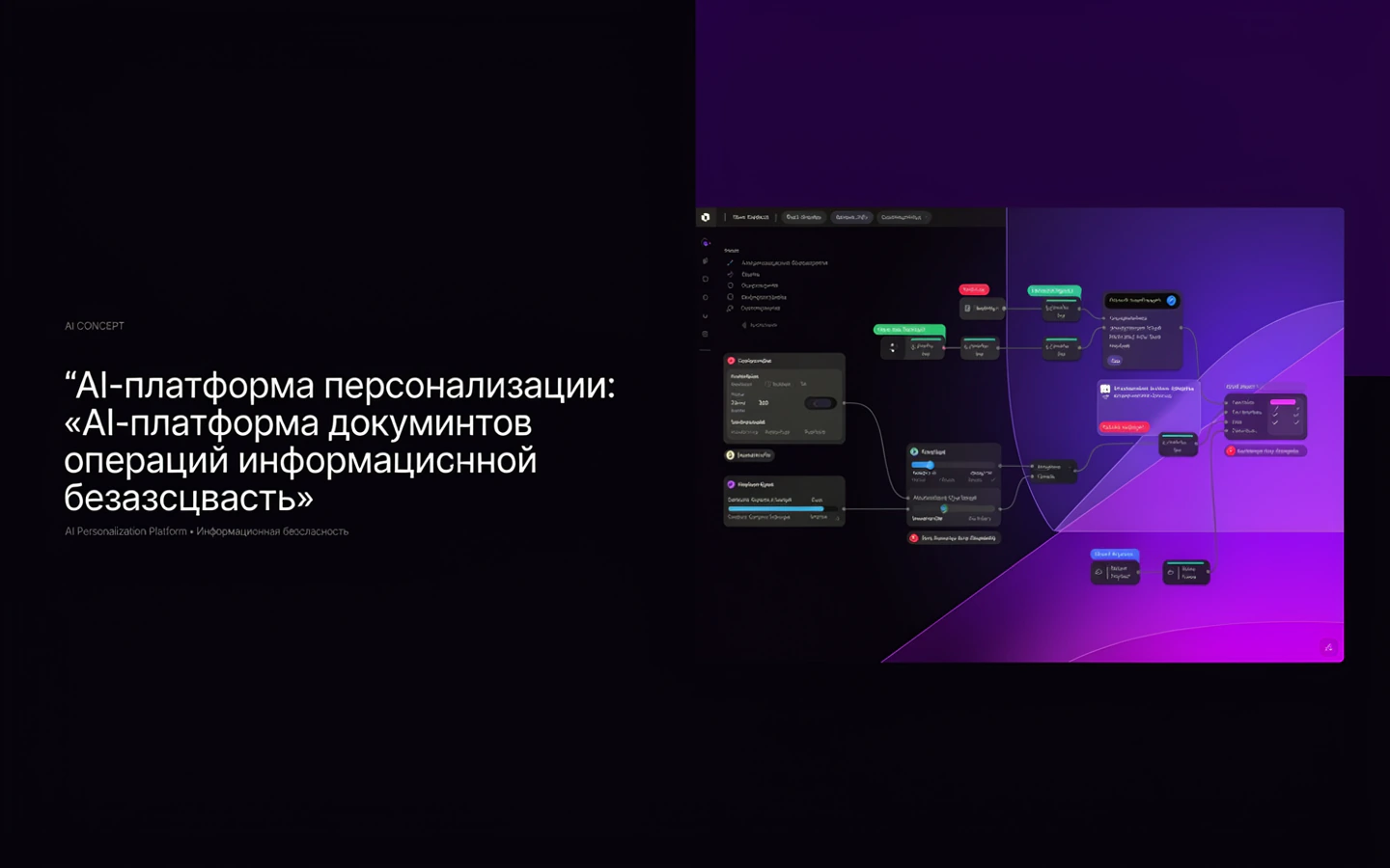 Презентационная концепция интерфейса проекта «AI-платформа персонализации: «AI-платформа документов операций информационной безопасности»»