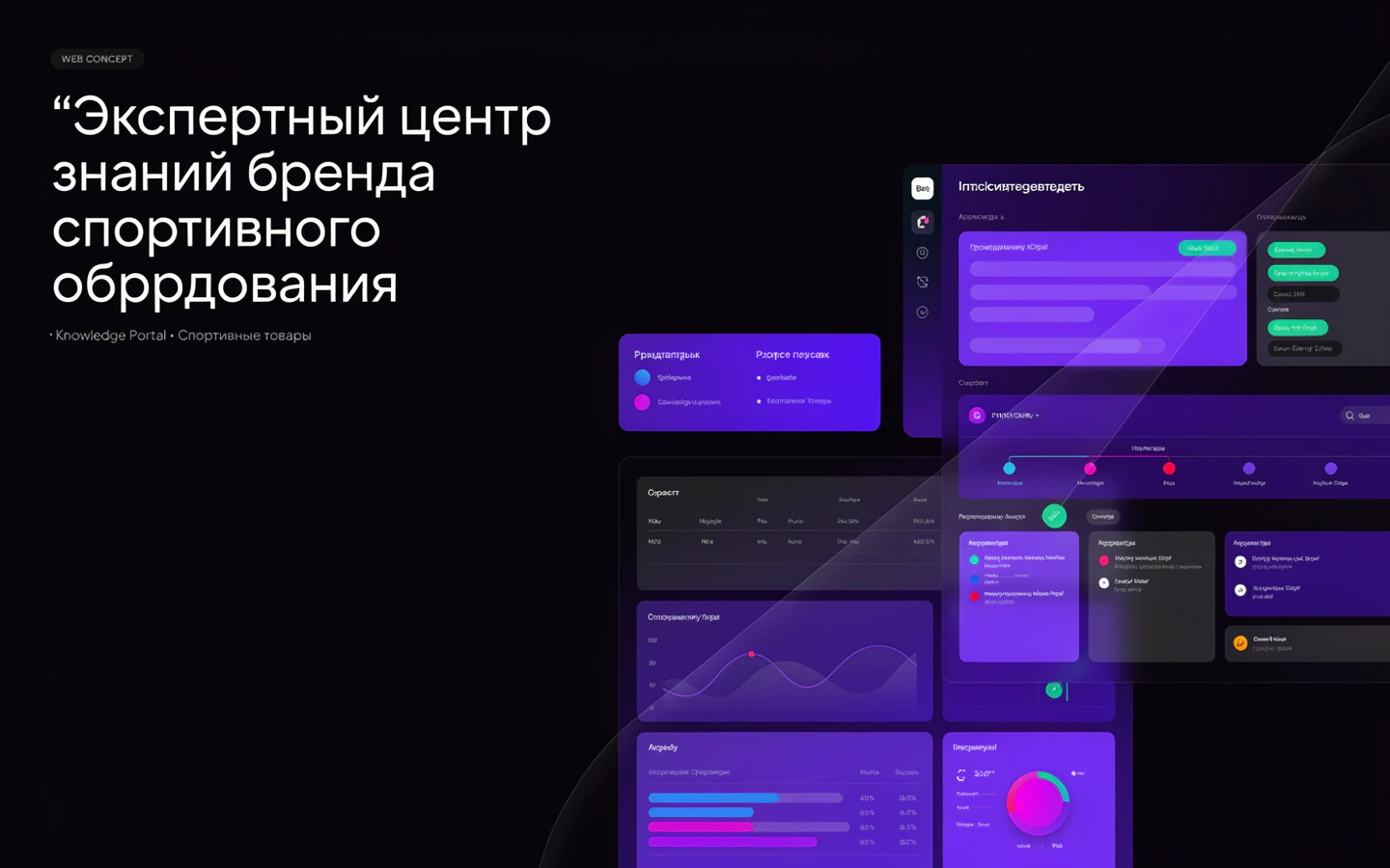 Презентационная концепция интерфейса проекта «Экспертный центр знаний бренда спортивного оборудования»