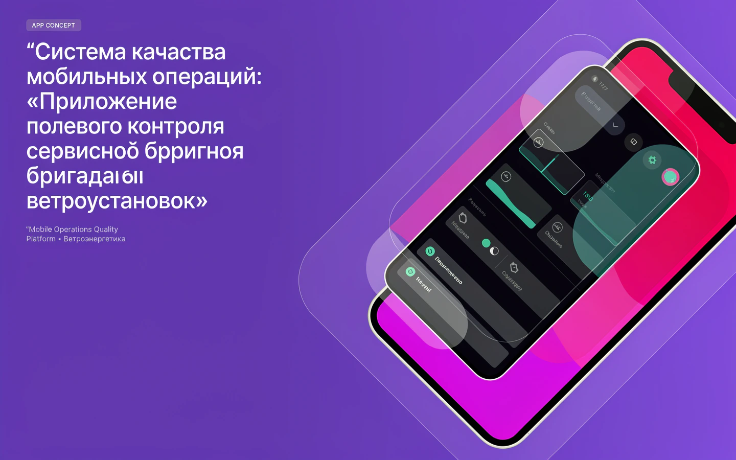 Презентационная концепция интерфейса проекта «Система качества мобильных операций: «Приложение полевого контроля сервисной бригады ветроустановок»»