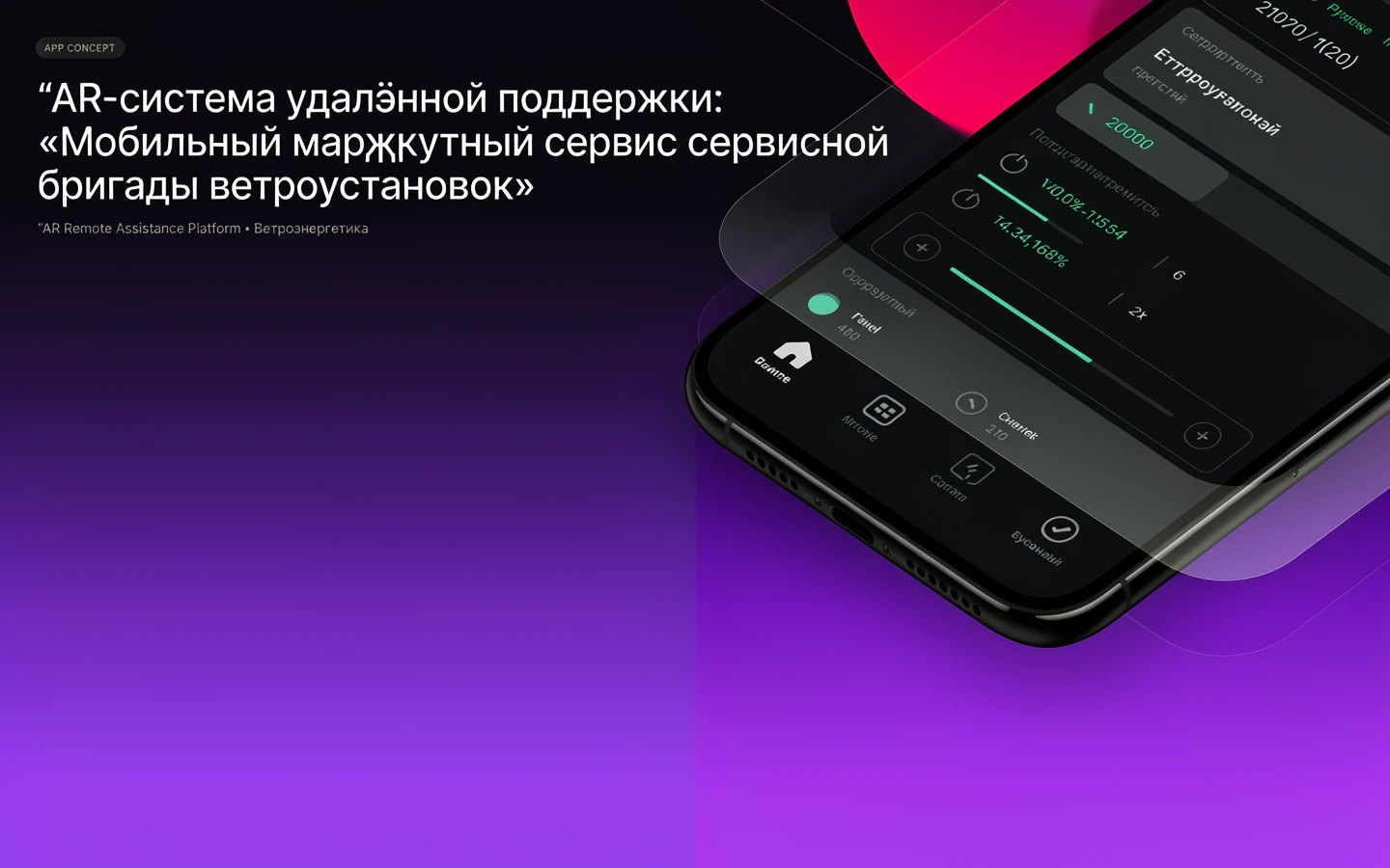 Презентационная концепция интерфейса проекта «AR-система удалённой поддержки: «Мобильный маршрутный сервис сервисной бригады ветроустановок»»